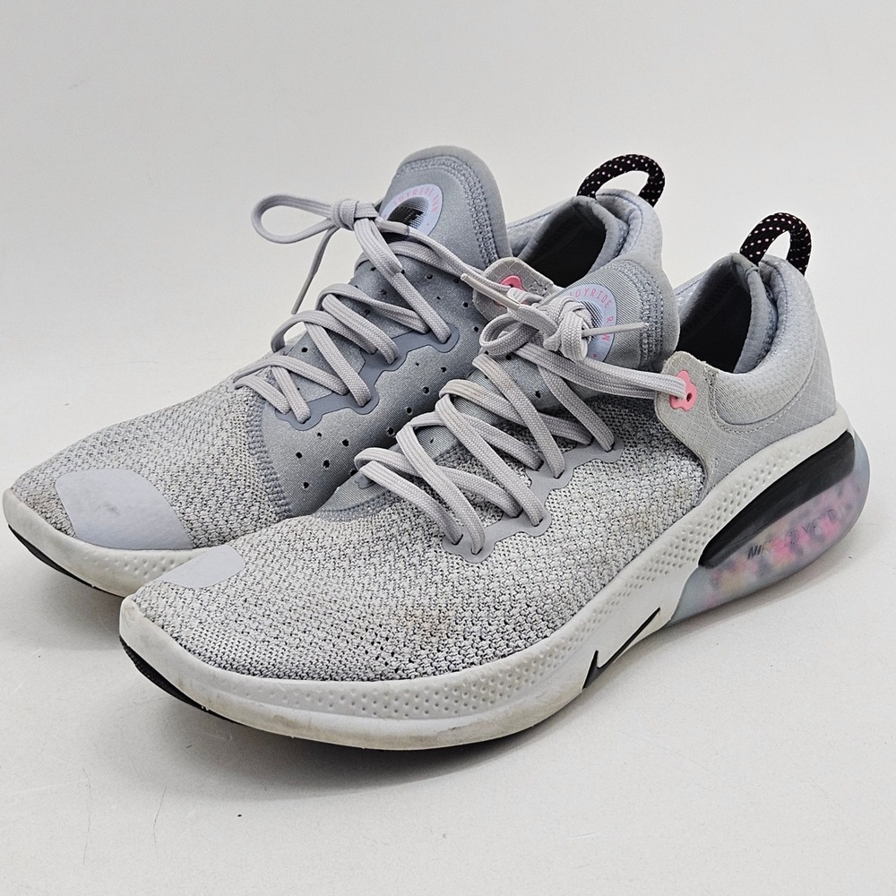 Nike Joyride Run Flyknit Mens 9.5 Grey Pink Yellow AQ2730-401 Running Shoes Tech